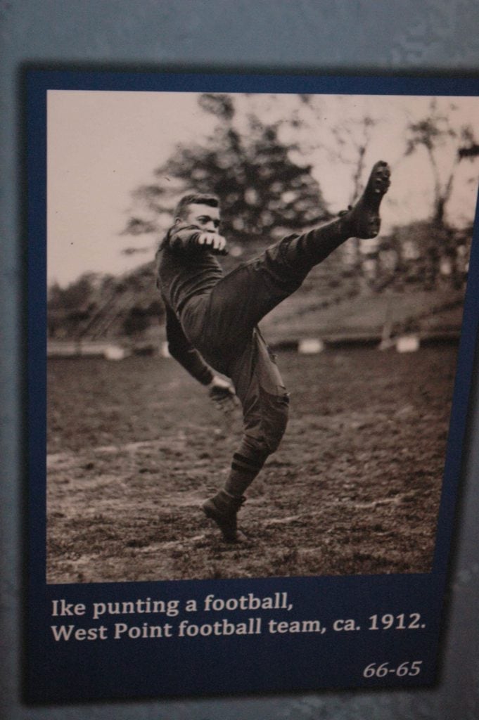 ike punting the football