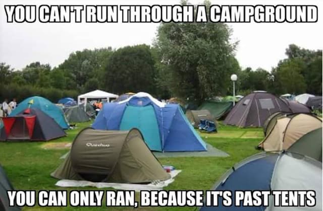 don't run campground meme