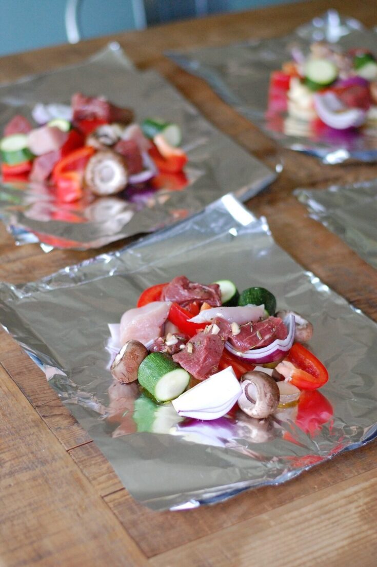 Image for Grilled Meat and Veggie Foil Packets